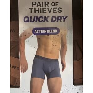 Pair of Thieves Quick Dry Action Blend Boxer Briefs 3 Pack Brown